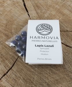 Perles Lapis Lazuli 'AA' 8mm, 1 pièce